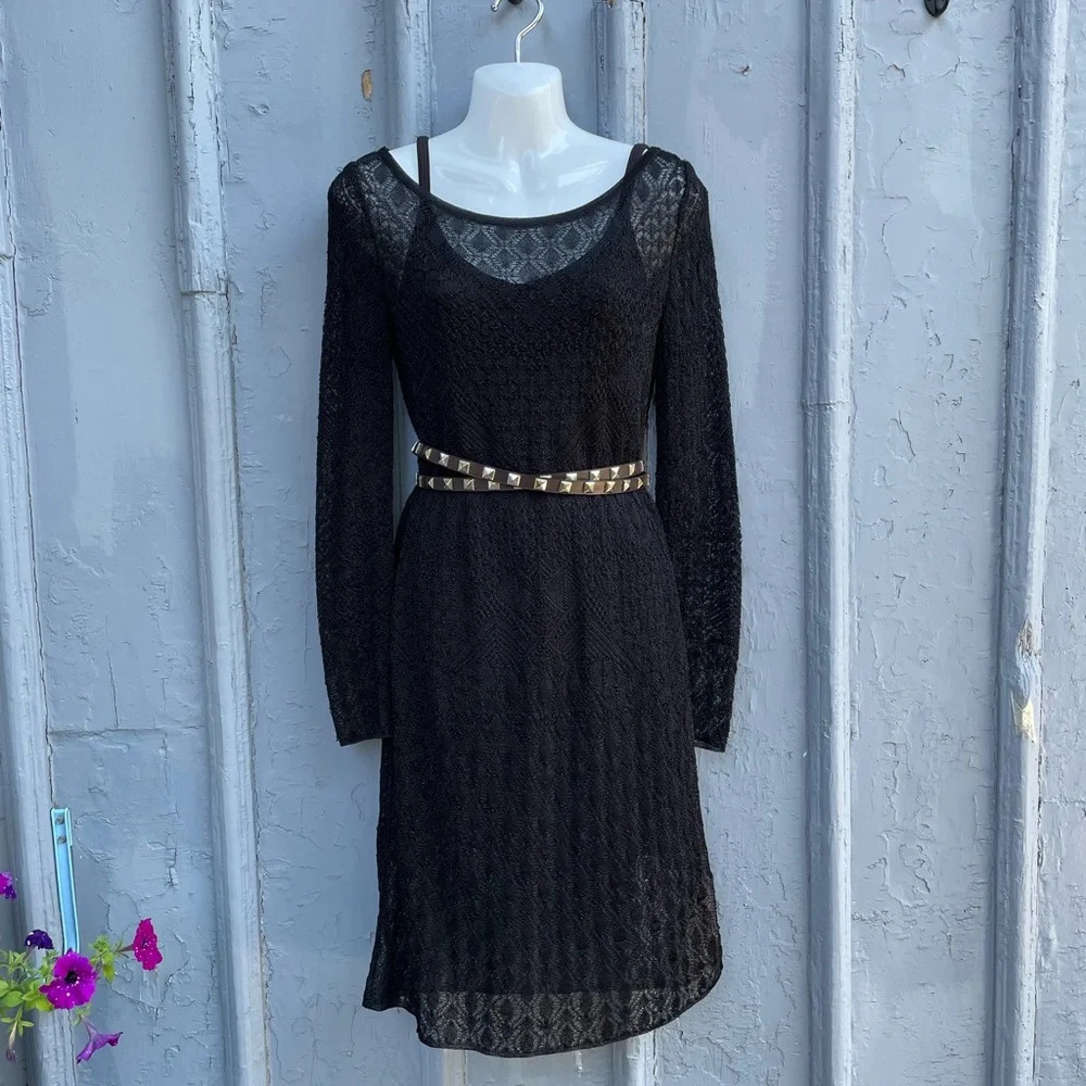 Missoni black knit shift dress, size 40 (Size US 4)